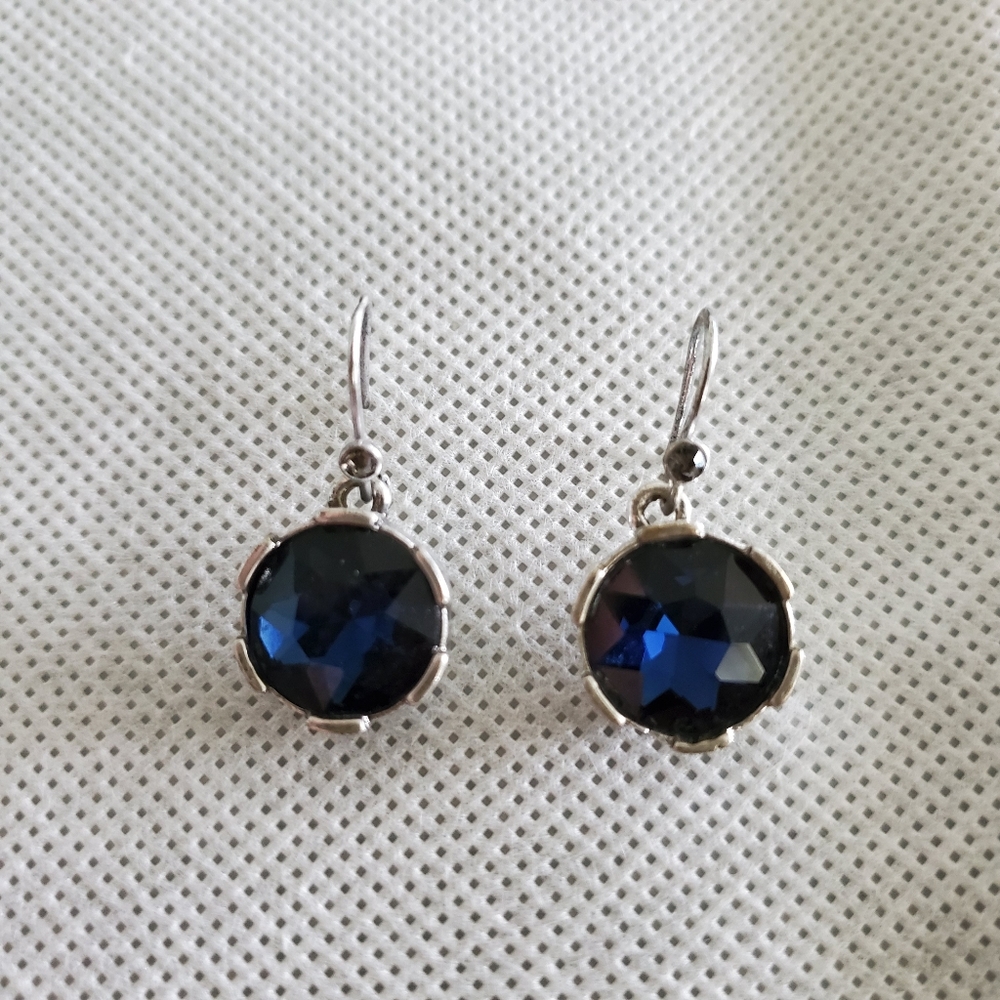 Kenneth Cole Dangle Earrings Blue/Gray Stones